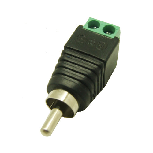 RCA Male Plug to 2 Pin Screw Terminal