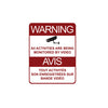 Warning Security Surveillance Signs Metal Galvanized (5.5 X 8.5) inch (14 X 21.5)mm