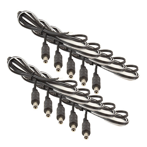 DC Power Plug 2.1MM Plug Male 3-FT Cord w Barrel (10-Pieces)