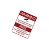 Warning Security Surveillance Signs Metal Galvanized (5.5 X 8.5) inch (14 X 21.5)mm
