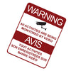 Warning Security Surveillance Signs Metal Galvanized (8.5 X 11) inch (21.5 X 28)mm