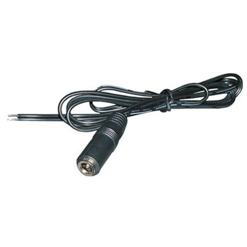 DC Power 2.1mm Jack Female 1Ft barrel wire black and white