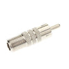 RCA Male Plug to F Type Video Coaxial Coax Jack Female