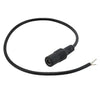 DC Power 2.1mm Jack Female 1Ft barrel wire black and white