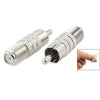 RCA Male Plug to F Type Video Coaxial Coax Jack Female