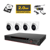 Kit 4 - HD CVI 1MP 720P - XVR Penta-Brid Full HD 4 Port System Kit