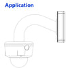 Aluminum White Mount Base 115 x 160 x 35 Junction Box