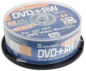 CyberHome 4.7 GB 4x DVD ReWritable Disc DVD+RW