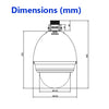 3Mp Full HD 4.7~94mm 20X Network PTZ H.264 & MJPEG Micro SD IP67