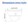 4MP 2.8mm 30M IR Mini Dome POE IP67/IK10