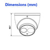 2MP 1080P 3.6mm 50M IR Eyeball DC12V IP67 Built-In Microphone