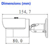 1MP 720P 2.8mm 20M IR Mini Bullet DC12V IP66