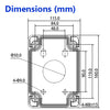 Aluminum White Mount Base 115 x 160 x 35 Junction Box