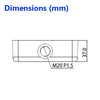 Aluminum White Mount Base 115 x 160 x 35 Junction Box