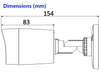 1MP 720P 3.6mm 20M IR Mini Bullet DC12V VandalProof IP67