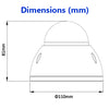 3MP 2.8mm 30M IR Wi-Fi MINI DOME IP67 IK10