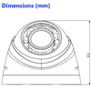 1MP 720P 3.6mm 20M IR Mini Dome DC12V