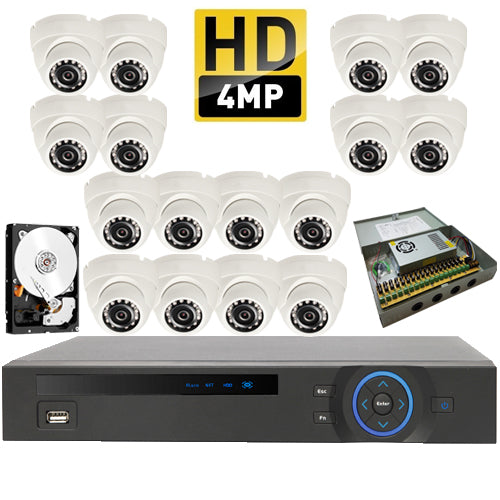 Kit 16 - HD CVI 5MP - CVR Pentabrid Full HD 16 Port System Kit