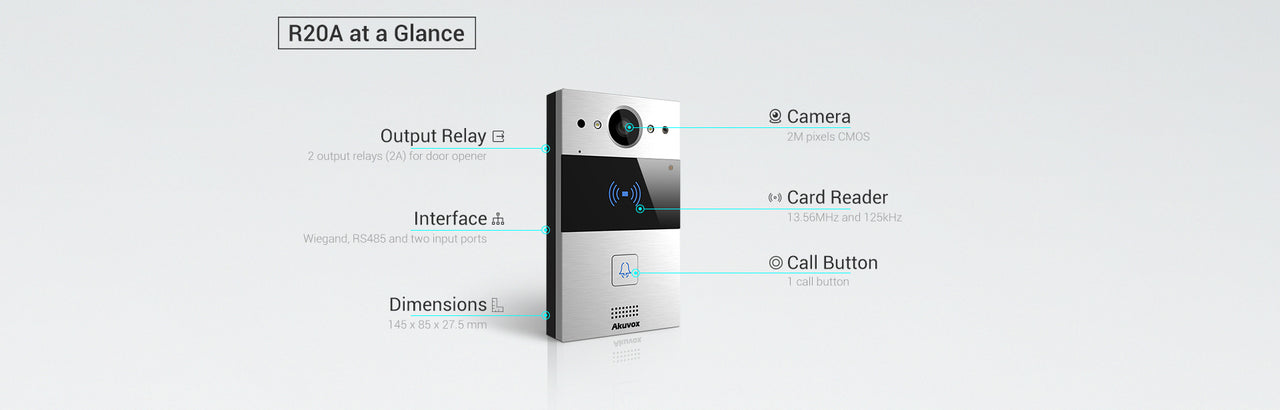 R20A Palm-Size Doorphone Almost the size of an iPhone