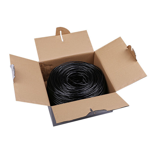 1000-FT Outdoor CAT6 Network Cable Solid 23AWG (75 degree)