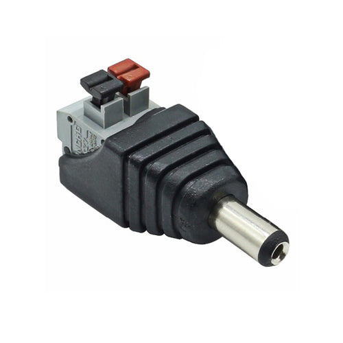 CCTV Male DC Power Jack Plug to Spring Terminal Quick Connector