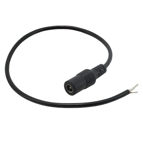 Dc Power 2.1mm Jack Female 1ft Barrel Wire Black And White – Mega Pc Inc.